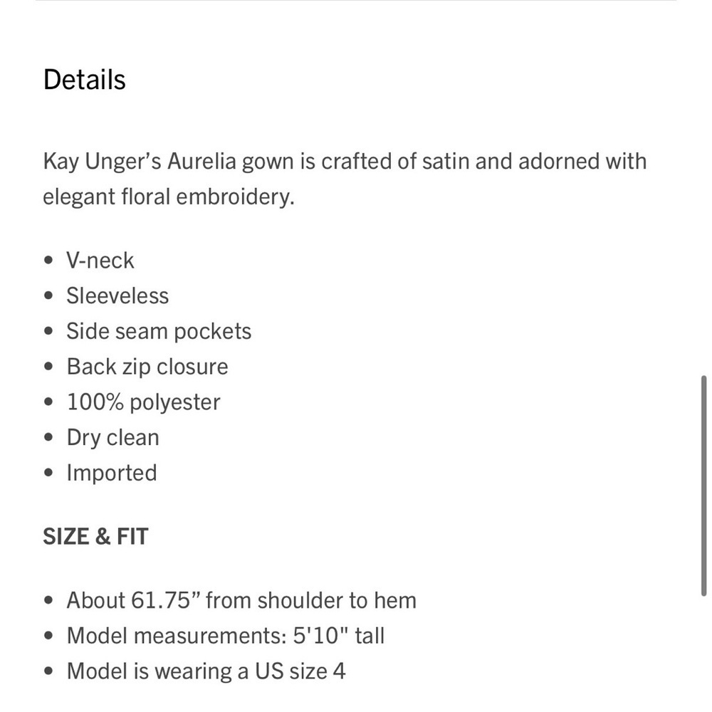 NEW, Kay Unger Aurelia Floral Sleeveless V-Neck Taffeta Gown Size 4 w/ Pockets - Picture 6 of 13
